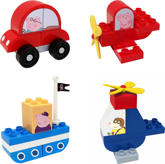 Bloxx - Peppa Pig - Voertuigen Set Peppa Big Constructiespeelgoed
