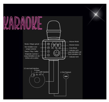 Karaoke Microfoon Kinderen Bluetooth Verbinding