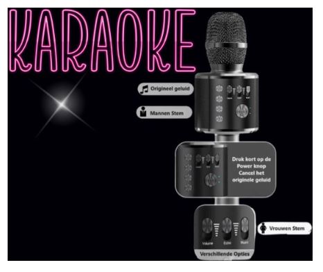 Karaoke Microfoon Kinderen Bluetooth Verbinding