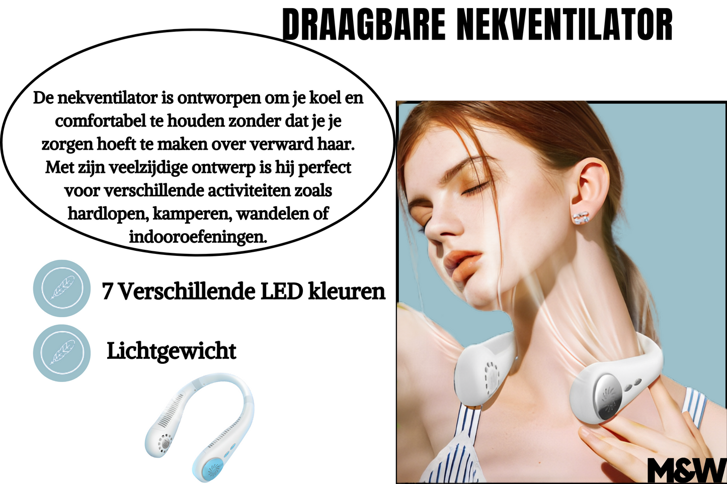 M&W Nekventilatoren met LED Verlichting