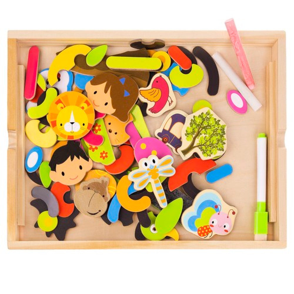 Magnetische Houten Puzzel voor Kinderen met Krijt