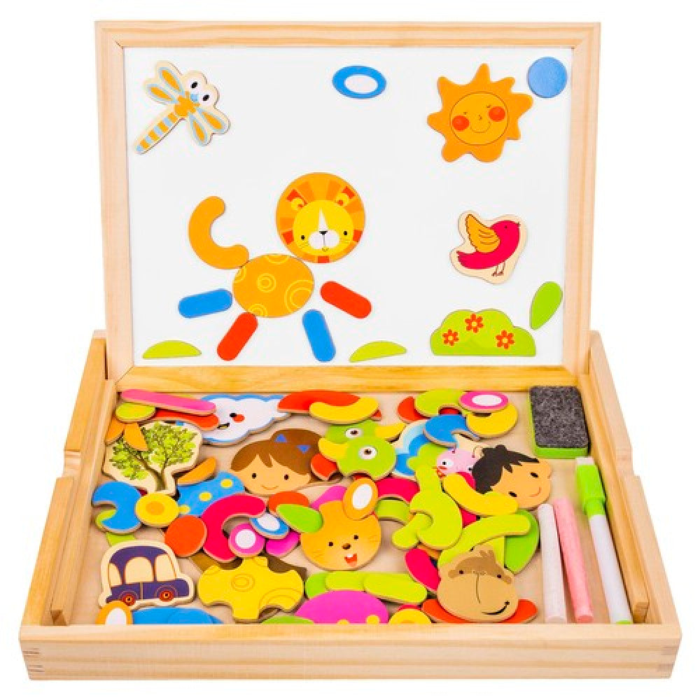 Magnetische Houten Puzzel voor Kinderen met Krijt
