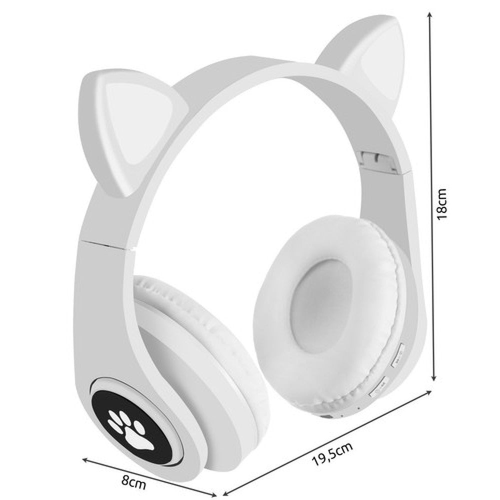 Kinderhoofdtelefoon bluetooth led draadloos katten