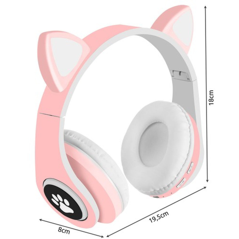 Kinderhoofdtelefoon bluetooth led draadloos katten