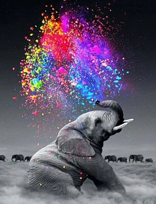 Olifant Kleuren - Diamond Painting 40x50
