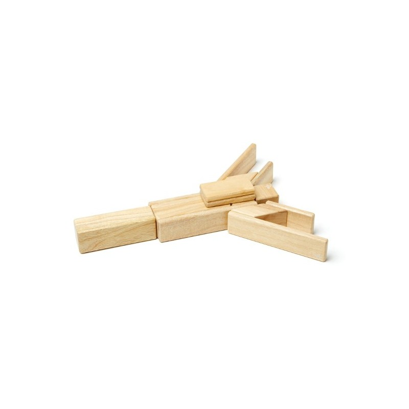 Tegu Duurzaam Magnetische Houten Blokken - 14 stuks Naturel