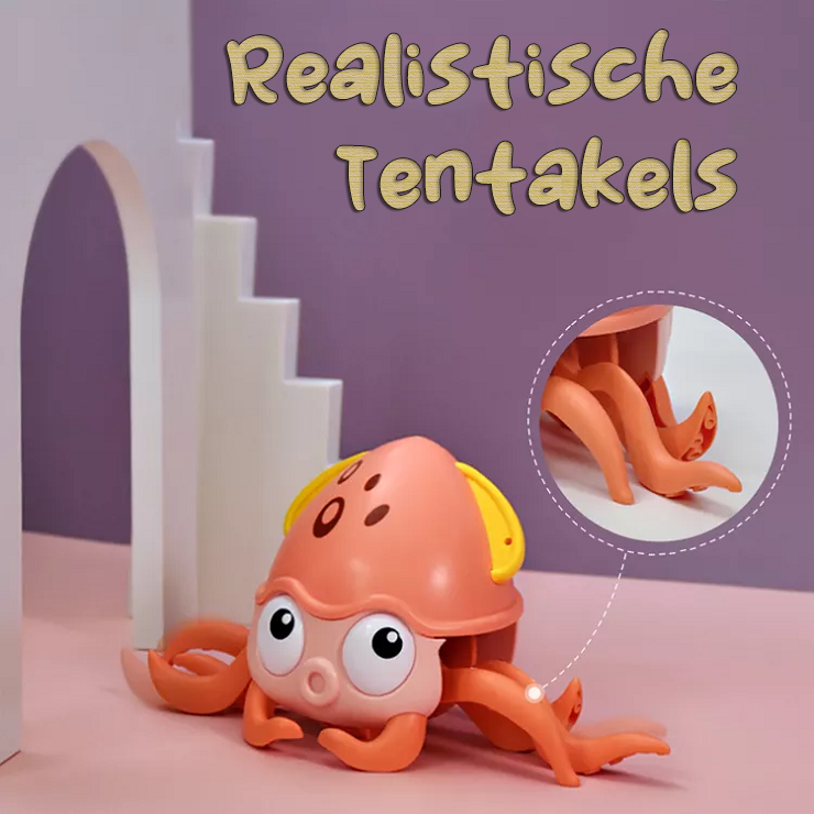 Lopende Octopus Speelgoed voor Kinderen - Loopt op zij met sensoren Roze