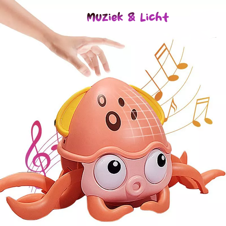 Lopende Octopus Speelgoed voor Kinderen - Loopt op zij met sensoren Roze