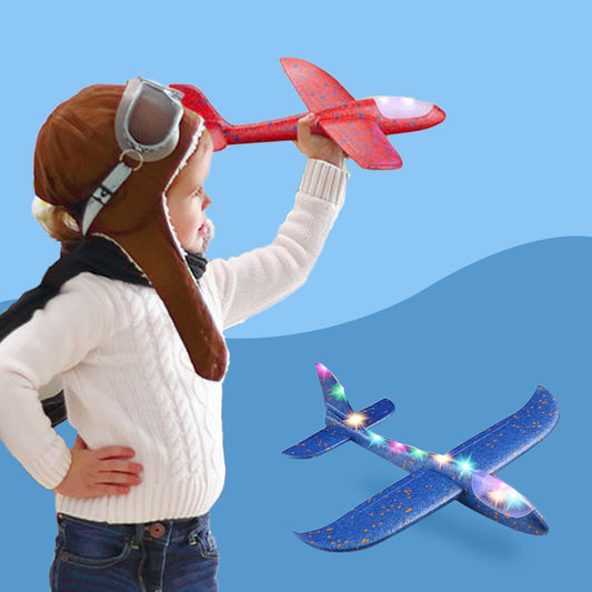 2 Zweefvliegtuig Foam met LED Verlichting