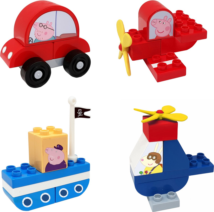 Bloxx - Peppa Pig - Voertuigen Set  Peppa Big Constructiespeelgoed