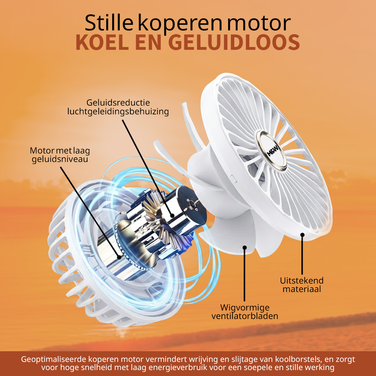 M&W Draagbare Hand Ventilator - WIt