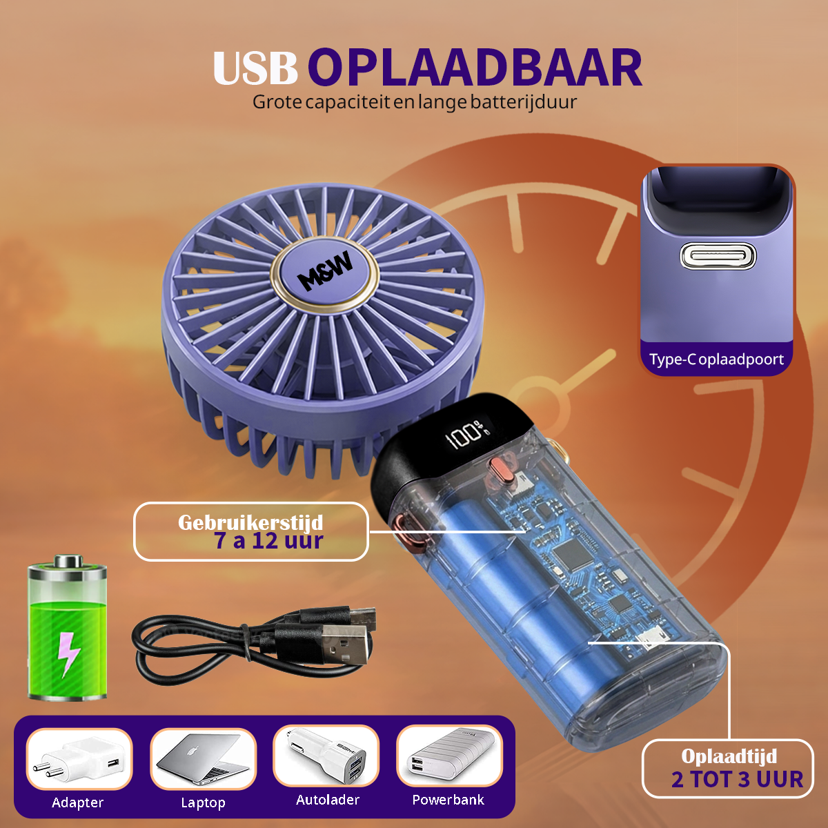 M&W Draagbare Hand Ventilator