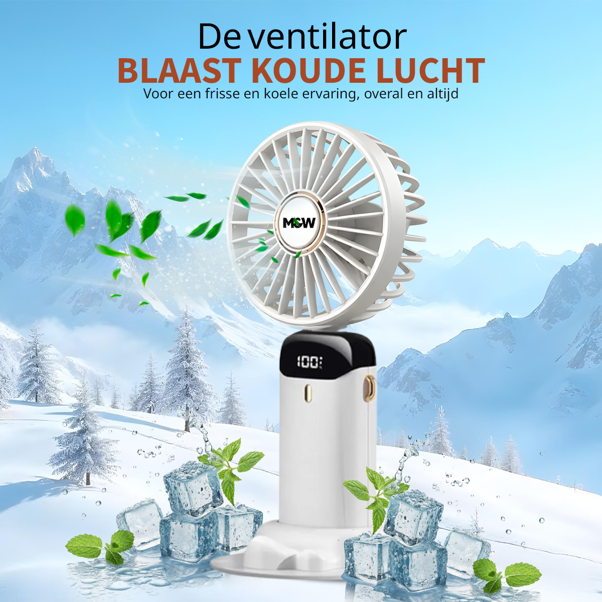 M&W Draagbare Hand Ventilator - WIt