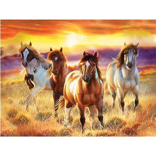 Paarden - Diamond Painting 40x50