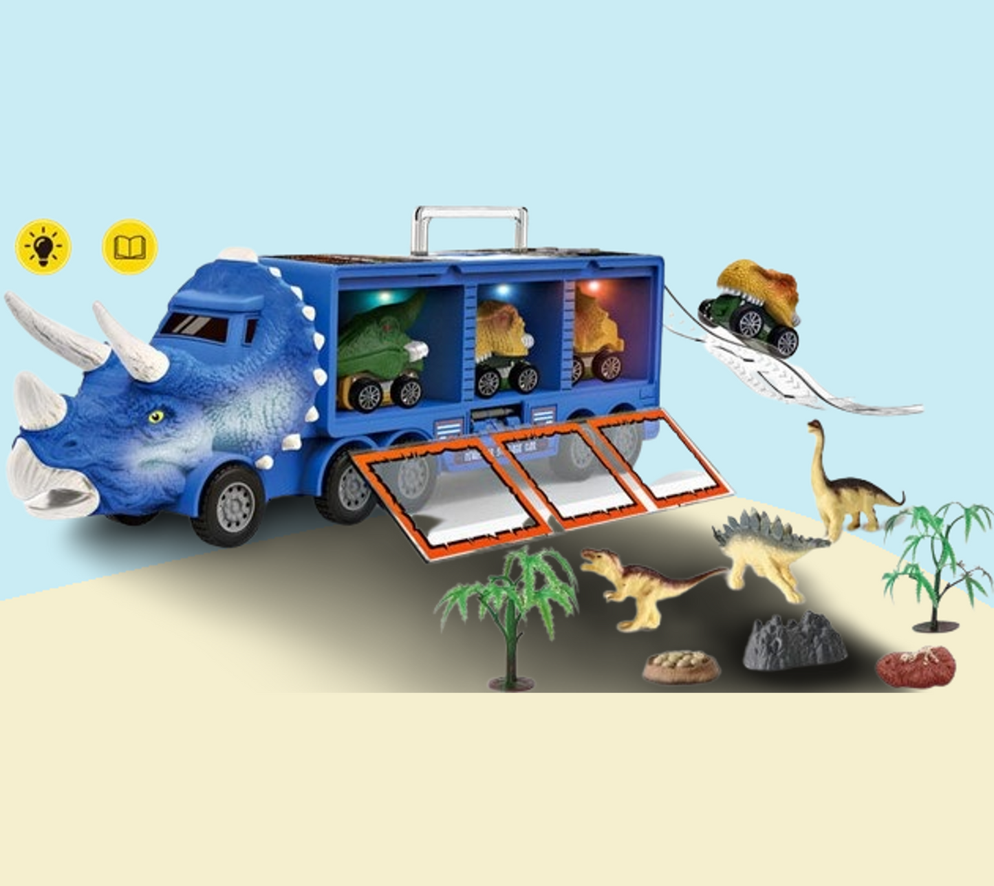 Dinosaurus Truck met Attributen Speelgoed