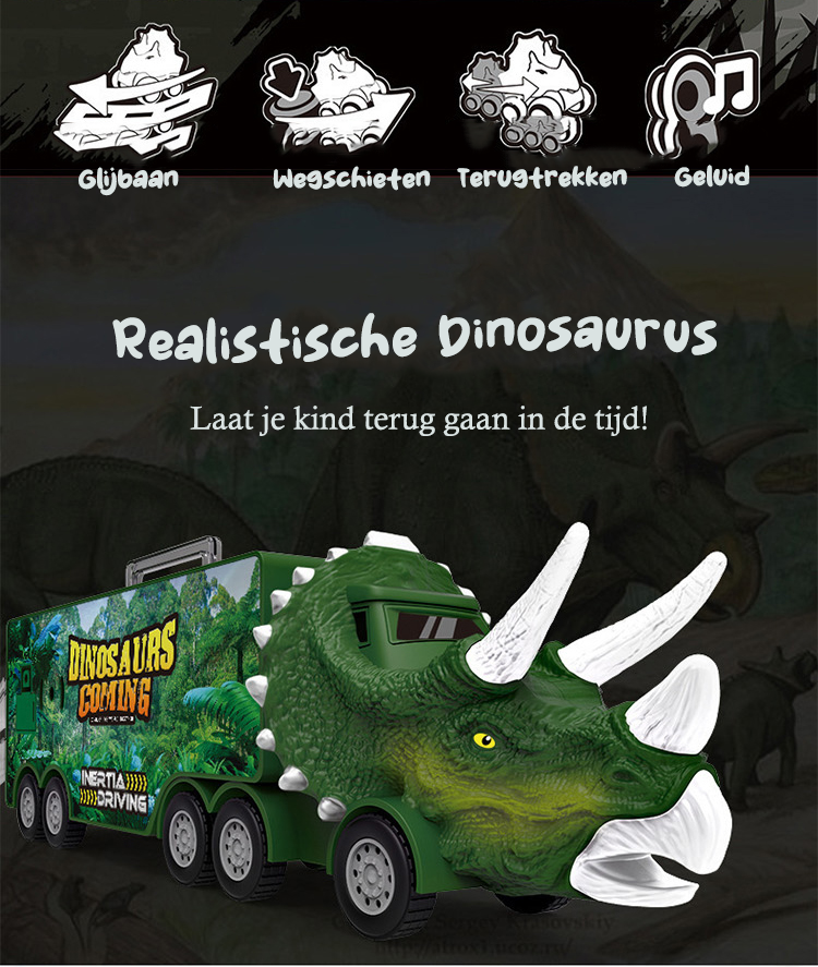 Dinosaurus Truck met Attributen Speelgoed