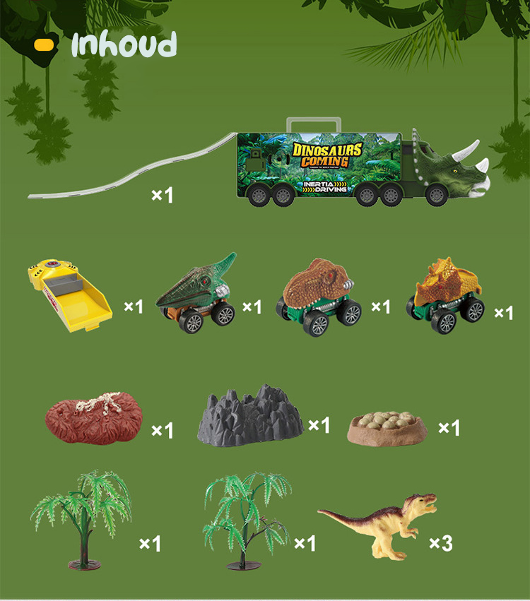 Dinosaurus Truck met Attributen Speelgoed